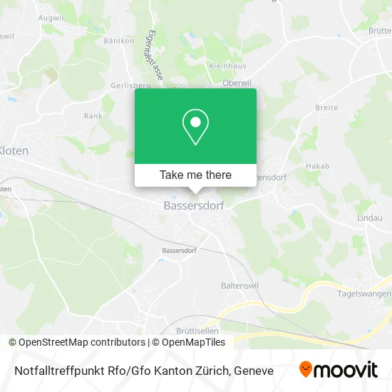 Notfalltreffpunkt Rfo / Gfo Kanton Zürich map