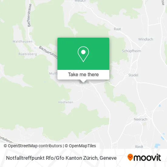 Notfalltreffpunkt Rfo / Gfo Kanton Zürich map