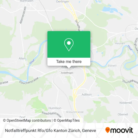 Notfalltreffpunkt Rfo / Gfo Kanton Zürich map