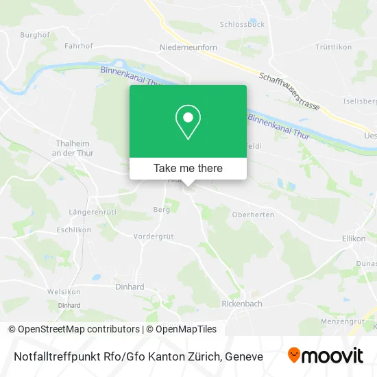 Notfalltreffpunkt Rfo / Gfo Kanton Zürich map