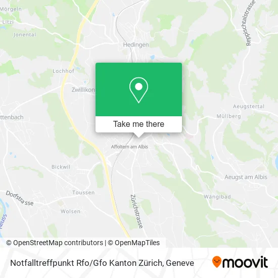 Notfalltreffpunkt Rfo / Gfo Kanton Zürich map