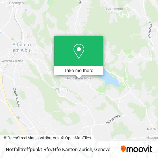 Notfalltreffpunkt Rfo / Gfo Kanton Zürich map