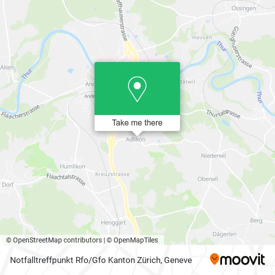 Notfalltreffpunkt Rfo / Gfo Kanton Zürich map