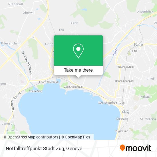 Notfalltreffpunkt Stadt Zug map