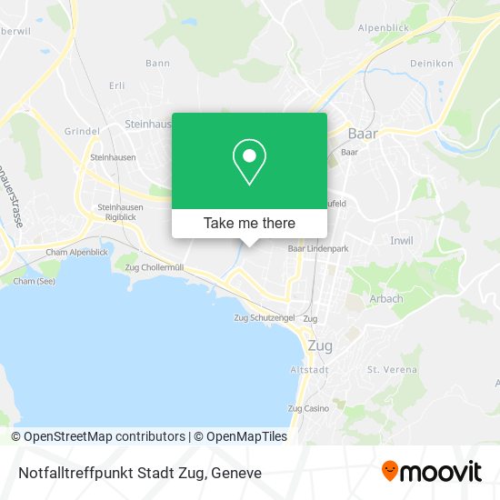 Notfalltreffpunkt Stadt Zug map