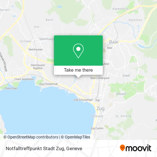 Notfalltreffpunkt Stadt Zug plan