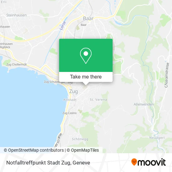 Notfalltreffpunkt Stadt Zug map