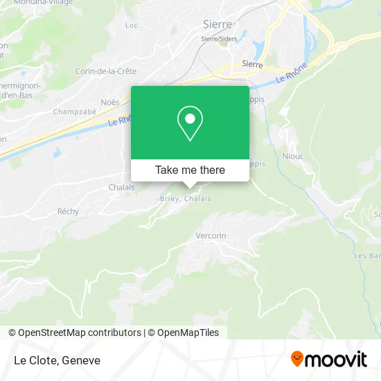Le Clote map