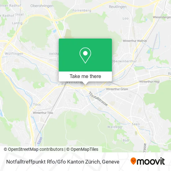 Notfalltreffpunkt Rfo / Gfo Kanton Zürich map