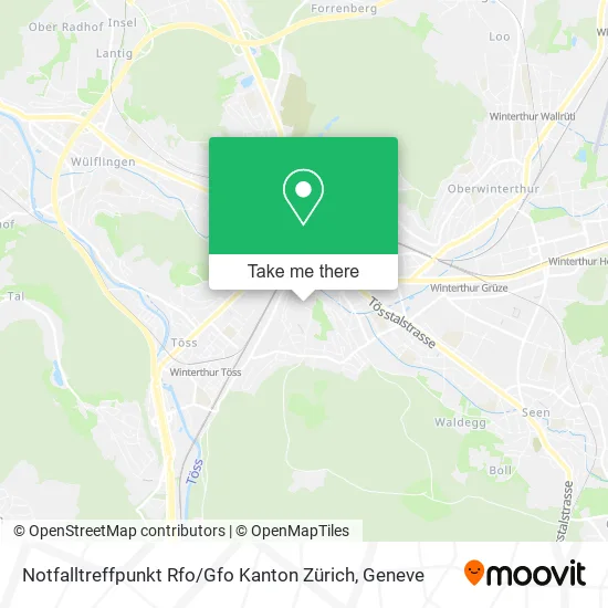 Notfalltreffpunkt Rfo / Gfo Kanton Zürich map