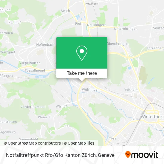 Notfalltreffpunkt Rfo / Gfo Kanton Zürich map