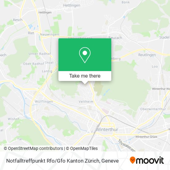 Notfalltreffpunkt Rfo / Gfo Kanton Zürich map