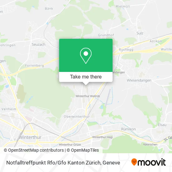 Notfalltreffpunkt Rfo / Gfo Kanton Zürich map