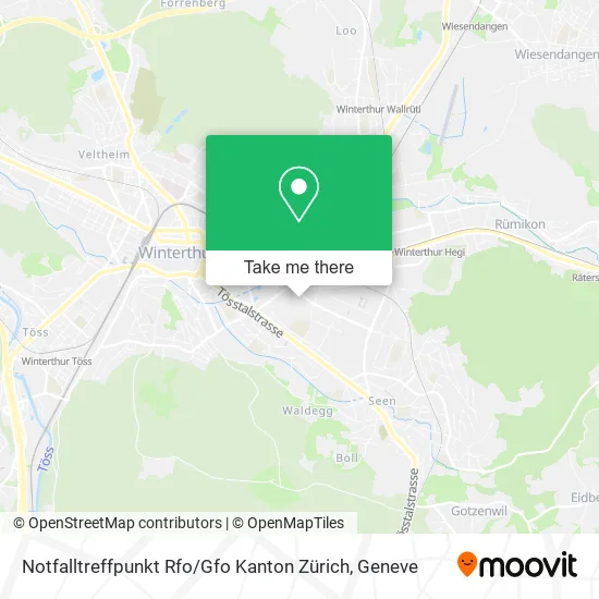 Notfalltreffpunkt Rfo / Gfo Kanton Zürich map