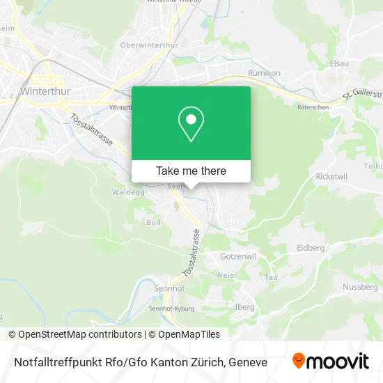 Notfalltreffpunkt Rfo / Gfo Kanton Zürich map