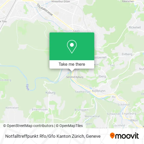 Notfalltreffpunkt Rfo / Gfo Kanton Zürich map