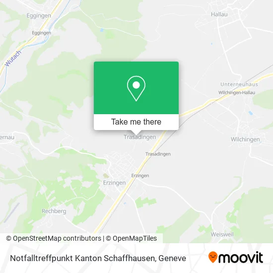 Notfalltreffpunkt Kanton Schaffhausen map