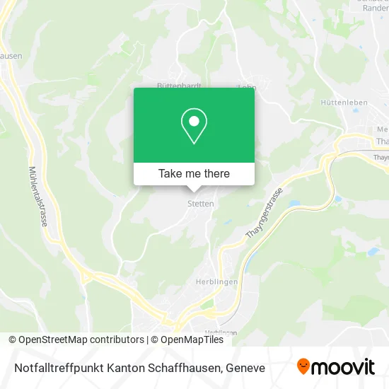 Notfalltreffpunkt Kanton Schaffhausen map