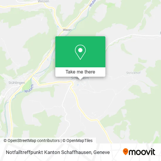 Notfalltreffpunkt Kanton Schaffhausen map