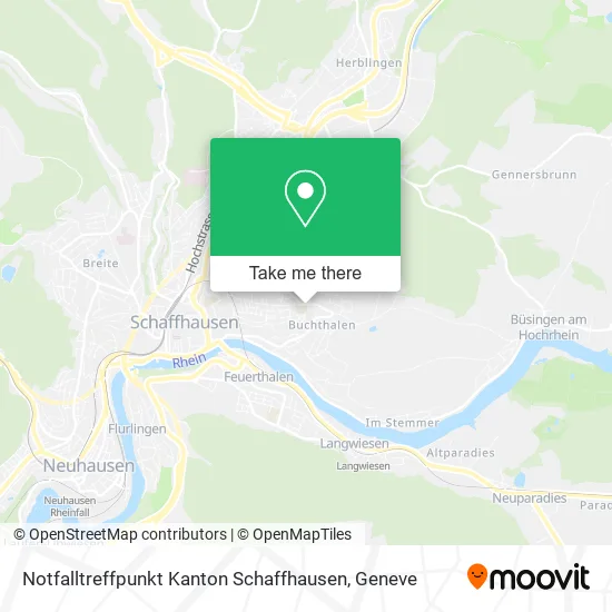 Notfalltreffpunkt Kanton Schaffhausen map