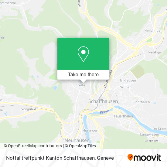 Notfalltreffpunkt Kanton Schaffhausen map