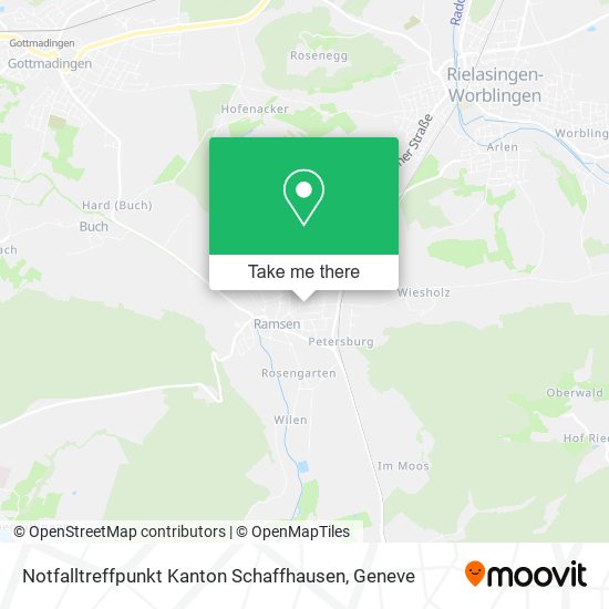 Notfalltreffpunkt Kanton Schaffhausen map