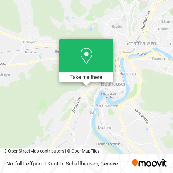 Notfalltreffpunkt Kanton Schaffhausen map
