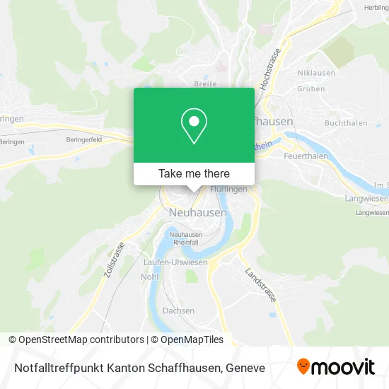 Notfalltreffpunkt Kanton Schaffhausen map