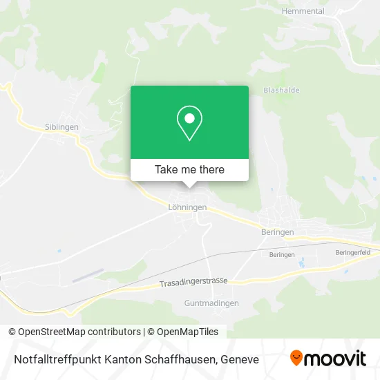 Notfalltreffpunkt Kanton Schaffhausen map