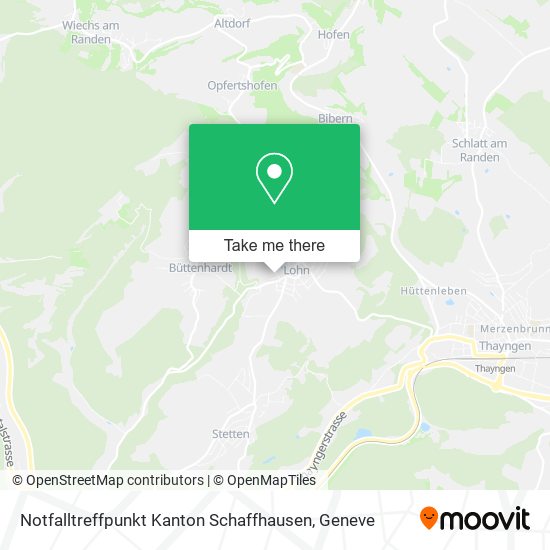Notfalltreffpunkt Kanton Schaffhausen map