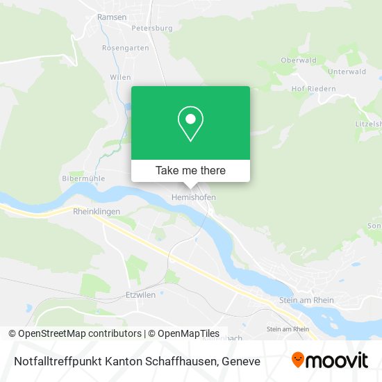 Notfalltreffpunkt Kanton Schaffhausen map