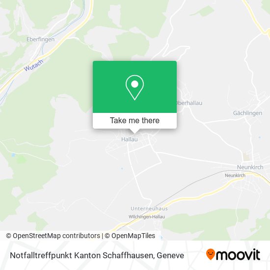 Notfalltreffpunkt Kanton Schaffhausen map
