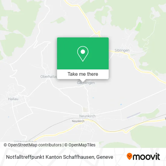 Notfalltreffpunkt Kanton Schaffhausen map