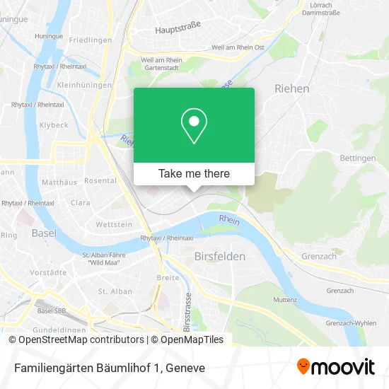 Familiengärten Bäumlihof 1 map