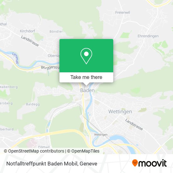 Notfalltreffpunkt Baden Mobil map