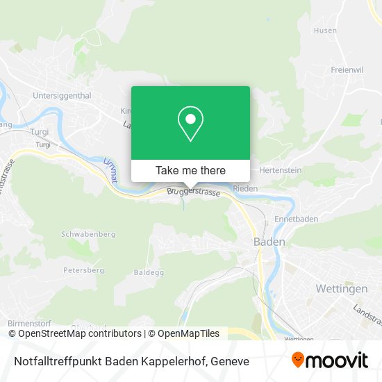 Notfalltreffpunkt Baden Kappelerhof map