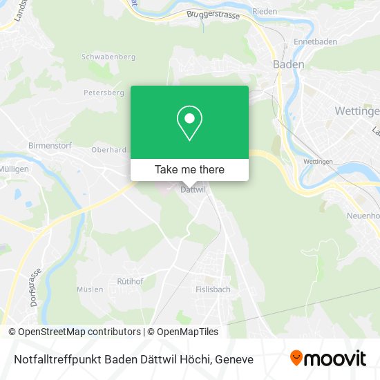 Notfalltreffpunkt Baden Dättwil Höchi map