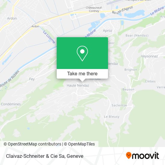 Claivaz-Schneiter & Cie Sa map