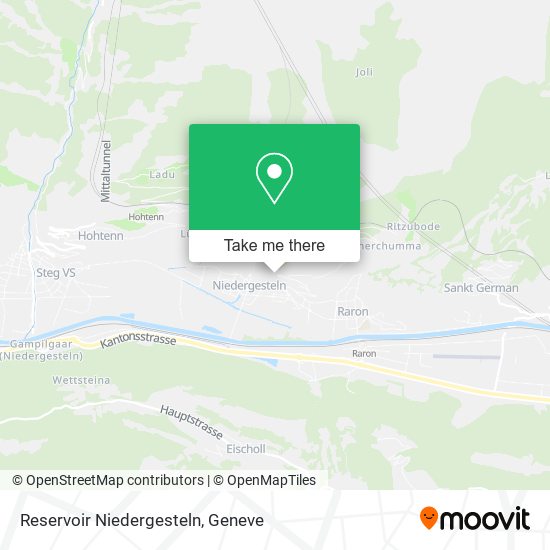 Reservoir Niedergesteln map