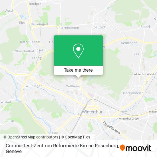 Corona-Test-Zentrum Reformierte Kirche Rosenberg map