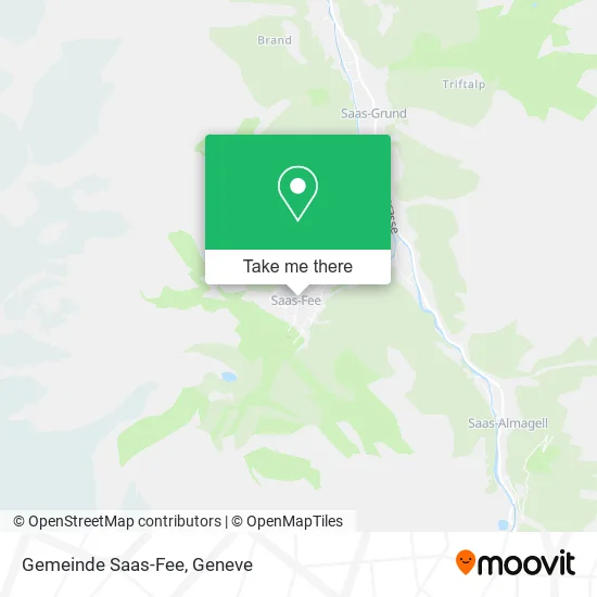 Gemeinde Saas-Fee map