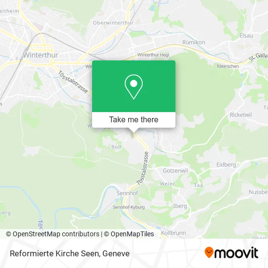 Reformierte Kirche Seen map