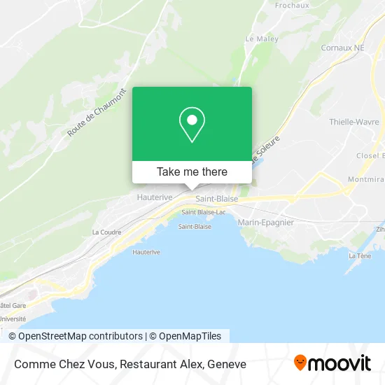 Comme Chez Vous, Restaurant Alex map