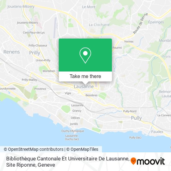 Bibliothèque Cantonale Et Universitaire De Lausanne, Site Riponne map