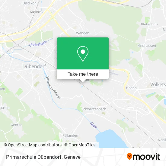 Primarschule Dübendorf map