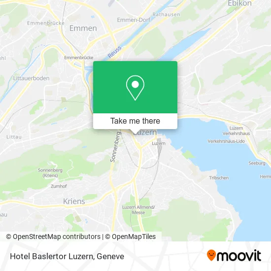 Hotel Baslertor Luzern map