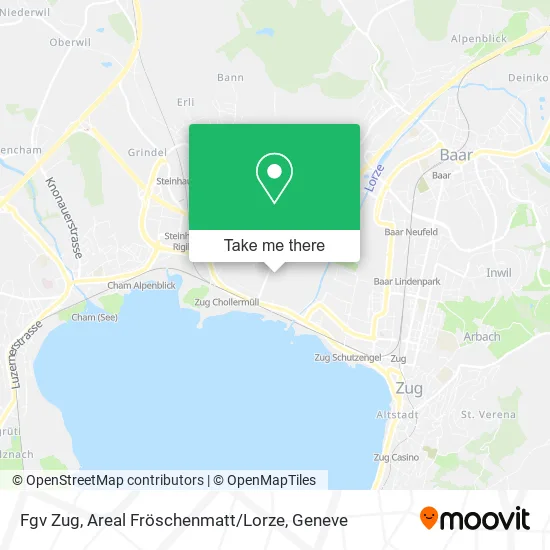 Fgv Zug, Areal Fröschenmatt / Lorze map