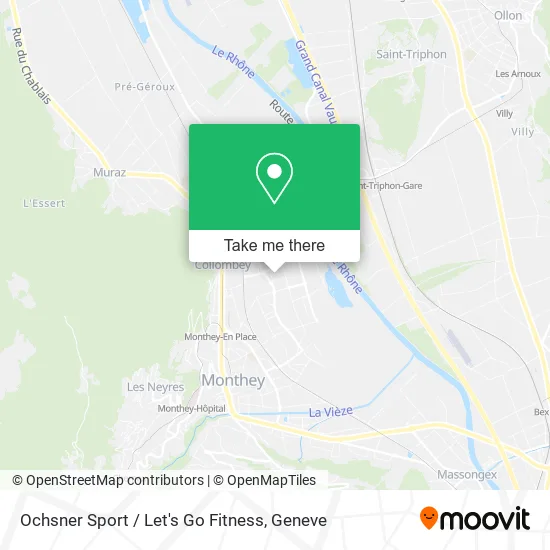 Ochsner Sport / Let's Go Fitness map