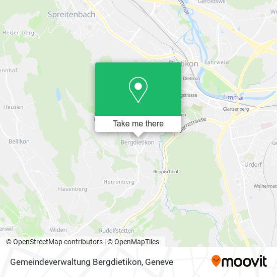 Gemeindeverwaltung Bergdietikon map