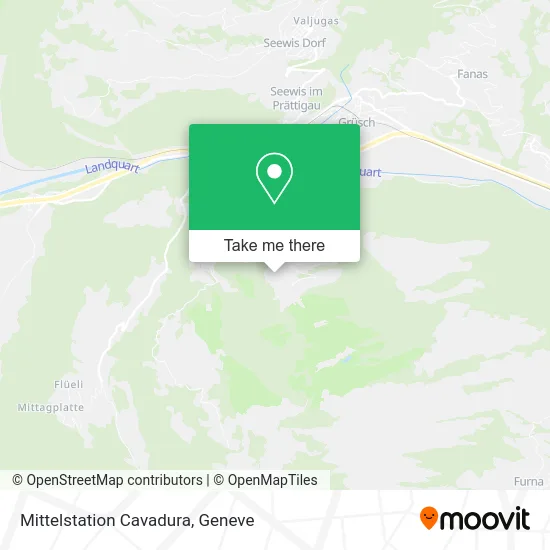 Mittelstation Cavadura map